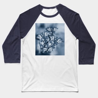 Beautiful flower bouquet on a rippled deep blue background Baseball T-Shirt